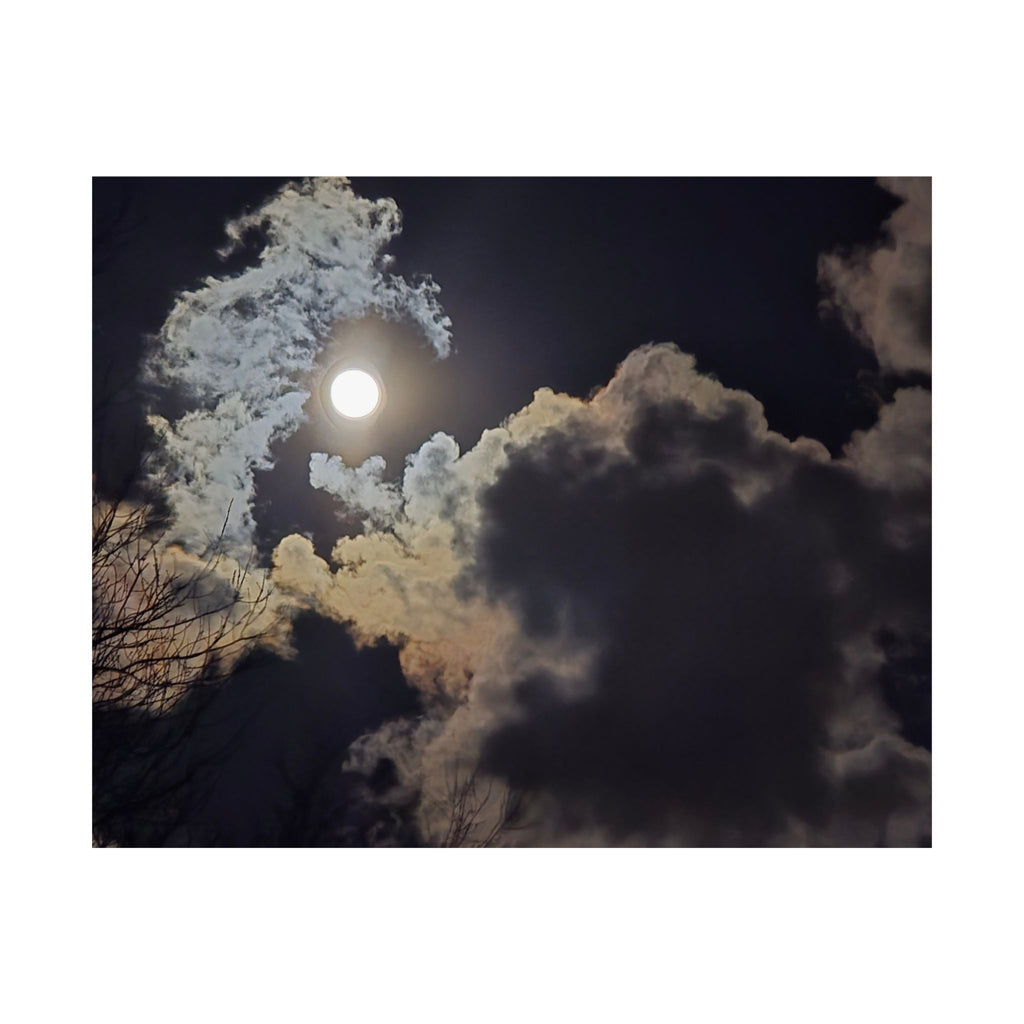 Missouri Moonlight – Full Moon Through Clouds