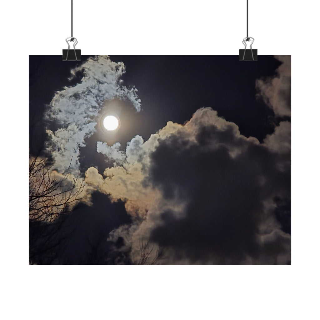 Missouri Moonlight – Full Moon Through Clouds