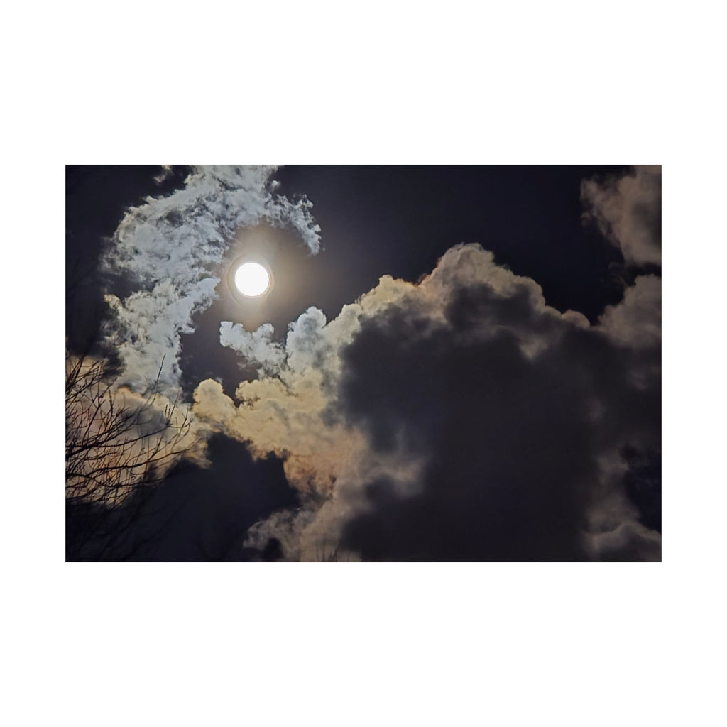 Missouri Moonlight – Full Moon Through Clouds